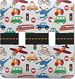 Transportationライトスイッチカバー( 2 Toggleプレート) ( Personalized )