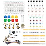 ランフィー KSスターターラーニングセットArduino抵抗/ LED /コンデンサ/ Jumperワイヤー/ブレッドボード/ポテンショメーター/ブザー/スイッチ/ 40ピンヘッダーのDIY電子キット