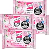 【まとめ買い】クイックルワイパー フロア用掃除道具 立体吸着ウエットシート ローズの香り 16枚入×4個