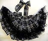 (サリー)SALLY リボン付きレースフリフリスカート ラメチェック黒 [キッズ] タグサイズ13