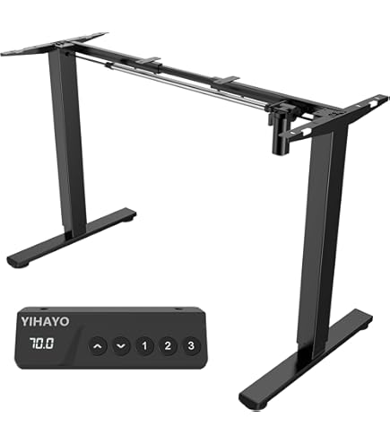 Amazon.co.jp: ErGear 電動スタンドアップデスクフレーム、4つのメモリ