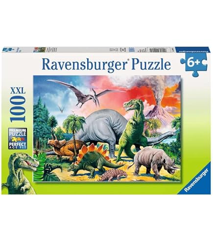 Ravensburger Coffret 4 Puzzles Jurassic World – 4x100 Pièces, Cadeau Idéal Pour Fans De Dinosaures Dès 5 Ans