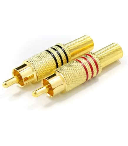 Amazon | 金メッキRCAプラグ2個Set はんだレスタイプ (RCA PLUG