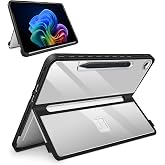 SSS・GRGB Microsoft Surface Pro 12インチ 2025用保護ケース | 耐落下カバー 内蔵キックスタンド対応・磁気式スリムペン収納・タイプカバーキーボード対応 | 透明