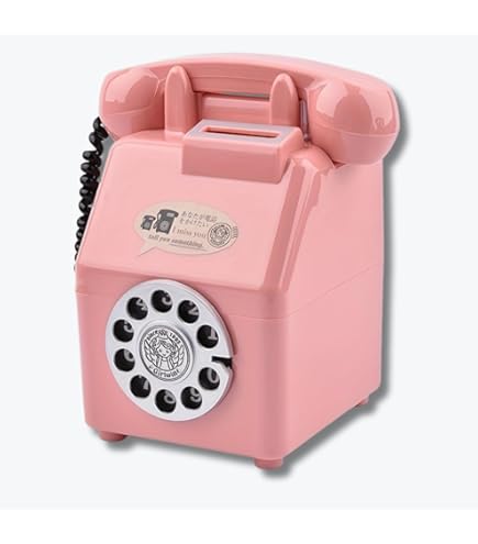 Amazon.co.jp: 貯金箱 公衆電話 500円玉 ダイヤル式 昭和 80's レトロ