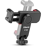 新版 Ulanzi カメラスマホモニターマウント 360°回転 角度調整 スマホホルダー アクセサリーシュー付き 垂直ブラケット 1/4ネジ スマートフォン三脚 iPhone/Android/カメラ/一眼レフ/ミラーレス/a7iii/ZV-E10/三