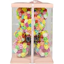 Amazon｜Enhong ローズベア ローズ熊 バラ 手作り くま 薔薇 枯れない