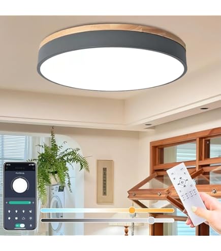Amazon.co.jp : BRID Olika オリカ ウッド LEDシーリングライト(調光