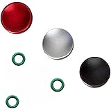 3個セット GeeSo アルミニウム合金 シャッターボタン 10mm 各社カメラ対応 凹 タイプ (3個セット, 凹(黒赤銀))