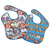 Bumkins(バンキンス) 　DCコミックス　スーパービブ（食事用防水ビブ） 6~24ヶ月 2枚組 (スーパーマン) [並行輸入品]