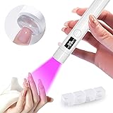 peipai ペン型ネイルライト ネイルスタンパー付 LEDディスプレイ 3W ジェルネイルライト UVライト ミニネイルライト レジン用 硬化ライト 2階段タイマー 手足両用 コンパクト 充電式