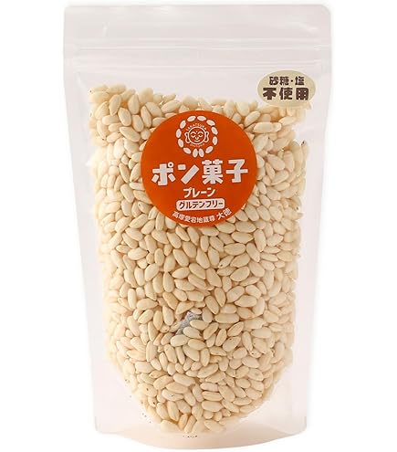 Amazon.co.jp: ポン菓子 無糖 2袋入 (50g×2袋） 無添加 無着色 無糖