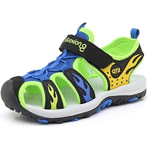[シンピンウェイ] サンダル キッズ ビーチ スポーツ サンダル 男の子 女の子 アウトドア 子供 靴 つま先保護 滑り止め 通気性 17-24cm