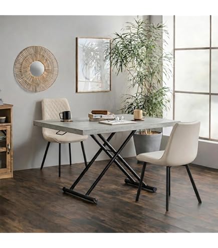 Amazon.co.jp: 筑波産商 アレット 120 x 80 昇降テーブル セラミック