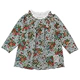 SCHNEE(スネー) 天竺花柄長袖Tシャツ 130cm/杢グレー NO.F-641405