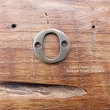MANJA MTMET-110 真鍮 金具 数字0 【金物 数字 ナンバー 英字 アルファベット アンティーク レトロ調】