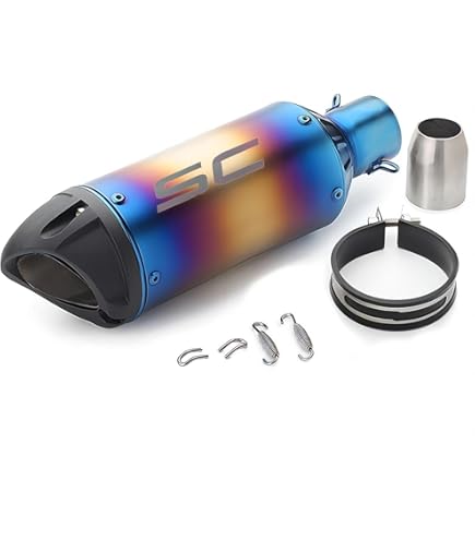 Amazon | バイクサイレンサー スリップオンマフラー 汎用 φ50.8mm 長さ