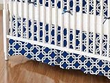 SheetWorld - MINI Crib Skirt (24 x 39) - Royal Blue Links - Made In USA by sheetworld