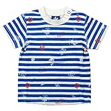 《初夏盛夏対応》 BateauBleue(バトーブルー) 天竺ボーダー半袖Tシャツ 95cm/Bu NO.AH-1651319