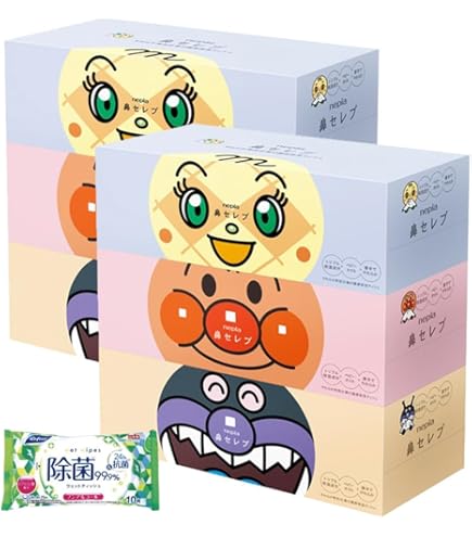 Amazon.co.jp: ネピア アンパンマン 鼻セレブ ティシュ 360枚(180組