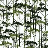 マリメッコ(marimekko) 壁紙 14150 プトキノトコ PUTKINOTKO ホワイト/グリーン 幅70cm Essential (定番シリーズ)
