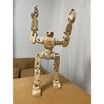 手作り 木製 ロボット おもちゃ 玩具 全長30.5cm 檜 木 wood
