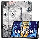 For Lenovo Legion Y700 ケース 2022 第1世代 Lenovo Legion Y700 TB-9707F ケース カバー【Trocnet】レノボタブレット8.8インチケース スタンド機能 三つ折 手帳型 オートスリープ機能 マグネット開閉式 超軽薄型 全面保護 衝撃吸収(タワー)