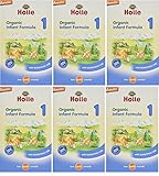 【イギリス国内販売用】ホレ オーガニック(Holle Organic Infant Formula) 粉ミルク ステップ　1【0カ月から】400g, 6箱
