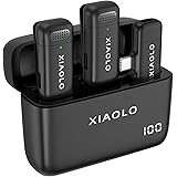 XIAOLO-ワイヤレス-ピンマイク-Android携帯電話用スマホ外付け-ノイズキャンセリング-20M伝送距離-10時間連続録音テ-プ充電式ケース 対応 ライブストリ-ム Vlog インタビュ- YouTube TikTok セミナー プラグ＆プレ
