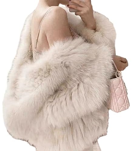 Amazon | [MIYYO] エレガントなフェイクファーコート女性 Y2K