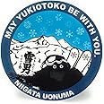 青木酒造 雪男のステッカー（青・スキー）