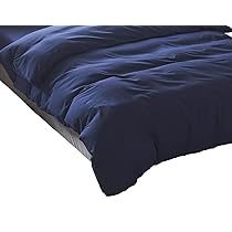 beaute ネイビー　 掛け布団カバー 210×210cm Amazon｜掛けふとんカバー クイーン 210x210cm ネイビー 綿混 無地