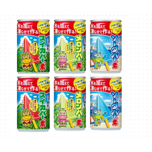 Amazon.co.jp: スイカ&メロンバー 6本入 アイス 冷凍配送 アイス