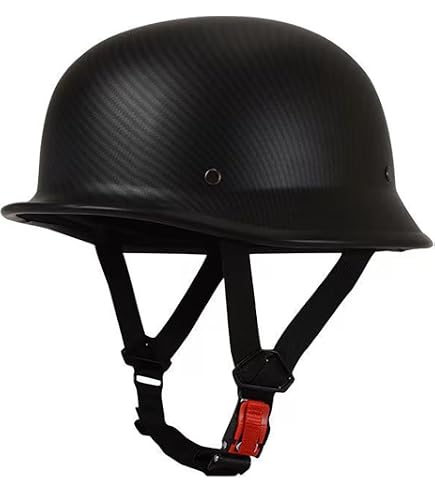 Vintage German Motorcycle Half Helmet, ECE Approved Retro Open Face Helmets, Adult Men's Cap Adjustable Quick Release Buckle, for Cruiser Bike Scooter A,L/(58~60cm) Automotive