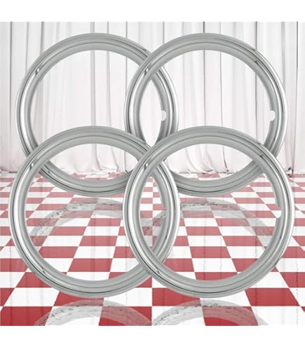 Amazon.co.jp: 16インチSSクローム1 1/2インチディープホイールトリム