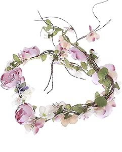 Amazon Co Jp 髪飾り 花冠ラプンツェル 新婦人 花嫁 造花 花飾り 花輪 結婚式 ウェディング 誕生日パーティー 写真撮影 ヘアアクセサリー おもちゃ