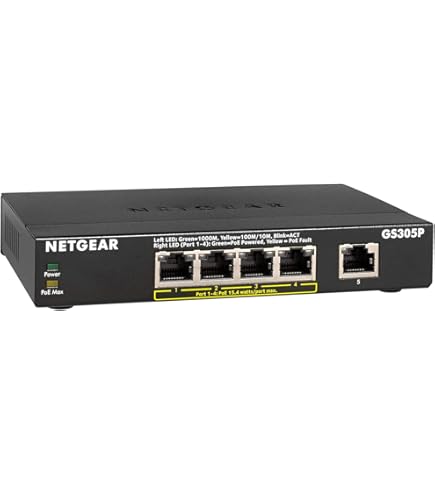NETGEAR GS108PP 8-Port Gigabit Unmanaged High-power PoE+ Switch