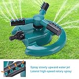 360°回転潅水スプリンクラー 回転式スプリンクラー 芝生スプリンクラー 散水用具 ガーデンスプリンクラー 灌漑 園芸 スプリンクラー 高品質 ABS材料 耐久性 芝生 庭(グリーン)