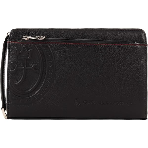 Amazon | [カステルバジャック] トリエ セカンドバッグ 黒 Wファスナー