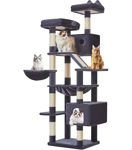Amazon | Mwpo キャットタワー 多頭飼い 猫タワー 猫用品 据え置き