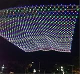 LUCKY CLOVER-A 防水ネットライトは3メートル* 2メートル204のLEDライト、LEDライト320は、環境屋外のクリスマスの芝生の装飾ハロウィーンの結婚記念パーティー（8フラッシュモード