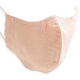 [クインテット] 蒸れない 麻マスク 日本製 麻 リネン 布マスク 洗える 洗濯 ファッションマスク オシャレ 大人用 小さめ 大きめ 11-msk-601 (ライトピンク, 通常サイズ)