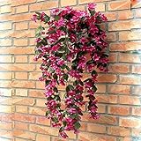Kangnice人工フェイクバイオレットHanging Garland Hanging Vine花ウェディングホーム装飾 ピンク Kangnice_D13531