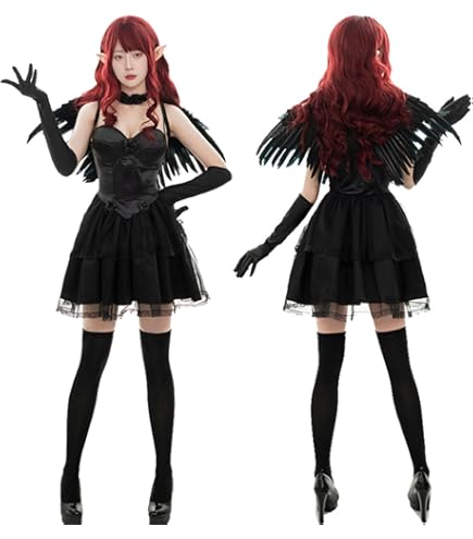 ハロウィン小悪魔デビル羽コスプレM仮装レディースかわいい翼ブラック黒　堕天使 ハロウィン小悪魔デビル羽コスプレM仮装レディースかわいい翼ブラック