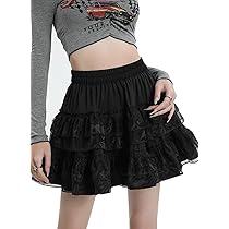 バイバイ　リズリサ　レース　フリル付き フレアスカート 153-4003-0-m-01-pl.jpg