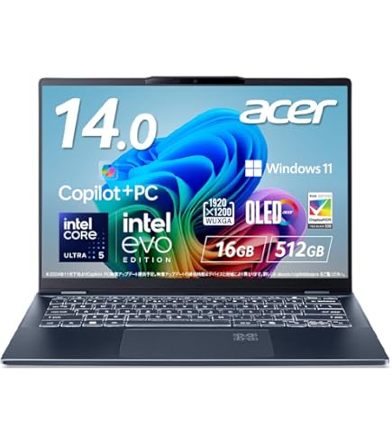 Amazon.co.jp: Acer ノートパソコン Swift 14 AI Core Ultra 7 32GB