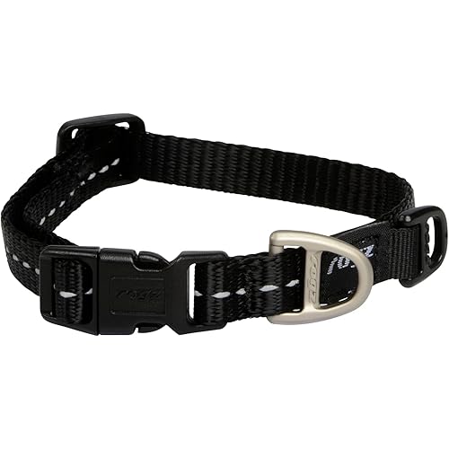 Rogz Classic Reflective Dog Collar Black Small