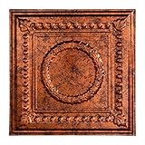 Fasade Easy Installation Rosette Moonstone Copper Lay In Ceiling Tile / Ceiling Panel (2' x 2' Tile)