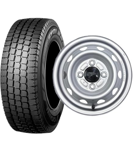 マリオ 12インチ スタッドレス タイヤ・ホイールセット 4本 エブリイ Amazon | 12インチ 4本セット スタッドレスタイヤ＆スズキ純正