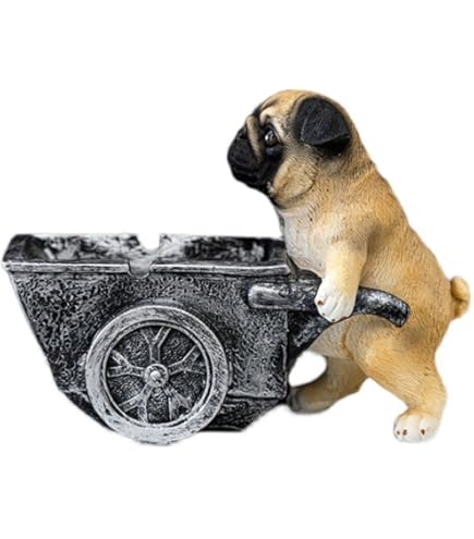 Amazon.co.jp: Homilius 卓上 パグの灰皿 おしゃれ 卓上喫煙タバコ